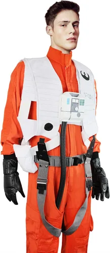 Vista 4 de Resistance Rebel Pilot Chaleco de doble capa X-Wing Star Wars (XL) Blanco, Blanco