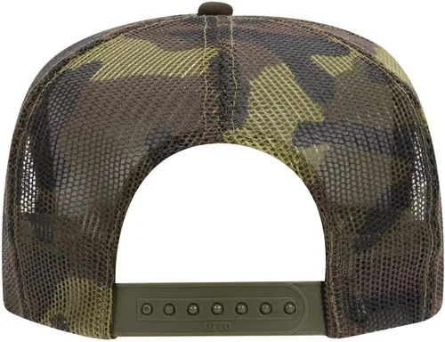 Vista 5 de The Vintage Year High Crown Foam Mesh Camouflage Oak Leaves Captain Trucker Hat Baseball Cap