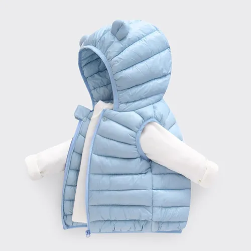 Vista 5 de Cárdigans de gran tamaño para niños pequeños sudadera con capucha sólida abrigos sólidos bebés y niñas prendas vestir