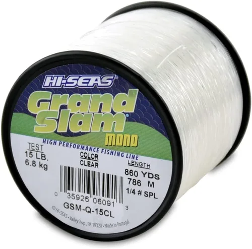 Vista 31 de HI-SEAS Línea de pesca de monofilamento Grand Slam - Fuerte y resistente a la abrasión en transparente, rosa, verde, azul humo, amarillo Amarillo