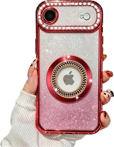 Vista 32 de Losin Funda magnética compatible con iPhone 15 Pro Max con purpurina compatible con MagSafe Funda de lujo con diamantes de imitación con logotipo