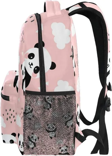 Vista 11 de ATTX Linda mochila con diseño de panda para niños y niñas, Panda-h, Ciclismo