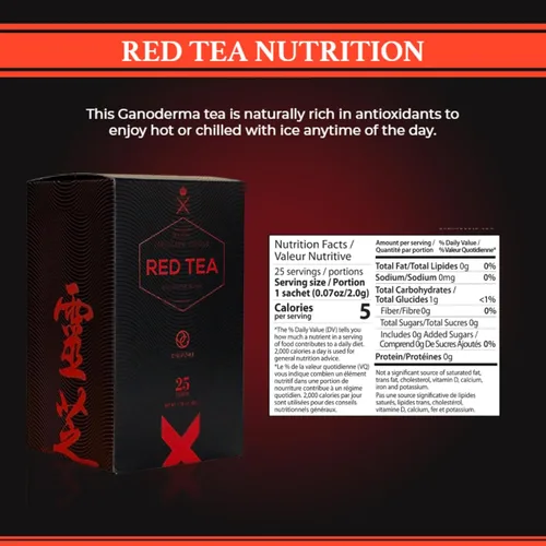 Vista 2 de ORGANO Té rojo - Antioxidante, orgánico con aminoácidos - Alivio del estrés Ideal para corazón y cerebro vigorosos - Apoya el sistema inmunológico