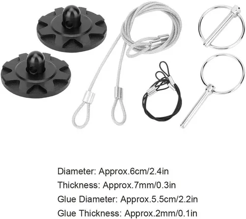 Vista 9 de Universal Billet - Kit de bloqueo de capó deportivo de aluminio y negro, 2 4 pulgadas