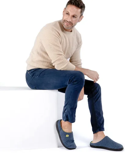 Vista 5 de Pantuflas RockDove para hombre de espuma viscoelástica, dos tonos