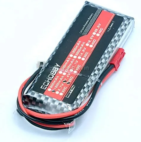 Vista 2 de 7.4V 2S 1500mAh 25C LiPO batería JST enchufe para RC modelo avión FPV Drone