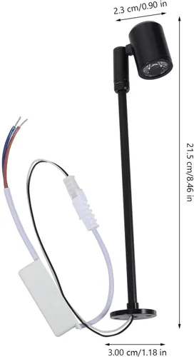Vista 2 de 2 unids/set LED 3 W brillante lámpara de lectura joyería proyector 8.2 in mini lámpara de pie creativa lámpara de mesa decoración para dormitorio