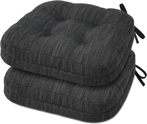 Vista 27 de Shinnwa Juego de 2 cojines para silla de comedor, cojines para silla de cocina de espuma viscoelástica de doble capa, almohadillas de asiento