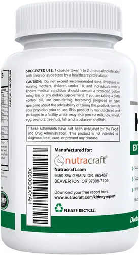 Vista 3 de Nutracraft KidneyKind #1 Suplemento de apoyo renal y desintoxicación Limpieza renal para la salud de la vejiga y urinaria Buchu, enebro, Uva