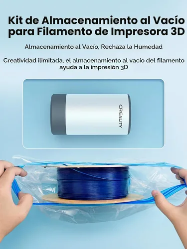 Vista 2 de Kit de almacenamiento al vacío para filamento Creality, bomba automática, secado y limpieza premium, 8 bolsas de almacenamiento selladas