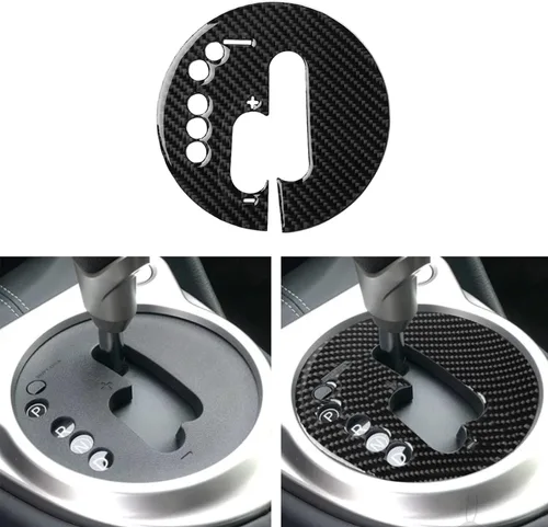 Vista 19 de Juego de calcomanías para consola central de coche, juego de calcomanías de fibra de carbono suave para interior de automóvil compatible con Nissan