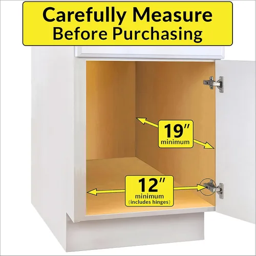 Vista 4 de LYNK PROFESSIONAL® Organizador de gabinete extraíble, cajones deslizantes de 11" x 18" para gabinetes de cocina - Estantes deslizantes extraíbles