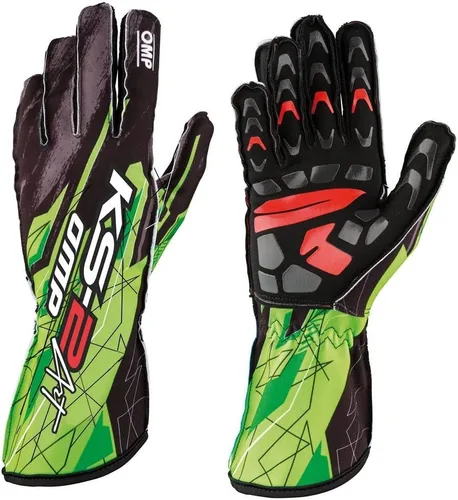 Vista 3 de OMP - Guantes KS-2 Art Negro/Verde - Talla 5 (para niños) (KB0-2748-A01-274-005)