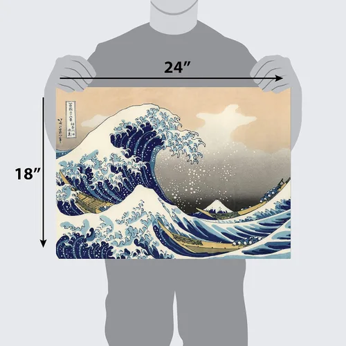 Vista 2 de Katsushika Hokusai - Noche estrellada por Vincent Van Gogh y la gran ola de Kanagawa por Katsushika Hokusai - Póster impreso