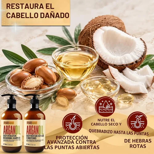 Vista 7 de Champú y acondicionador de argán marroquí PURE NATURE