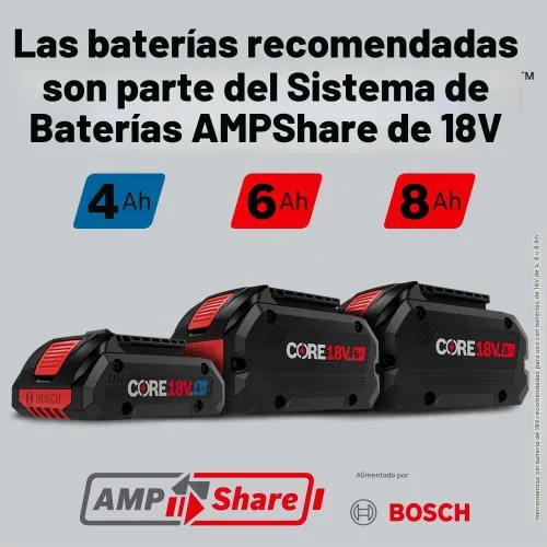 Vista 9 de Bosch GST18V-60BCN 18V Herramienta de sierra caladora sin cepillo con asa de barril conectada, 3,800 SPM, luz LED, cambio de hoja sin herramientas