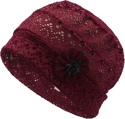 Vista 19 de ZLYC Gorro de verano para mujer, gorro elástico de quimioterapia con flores Blanco floral