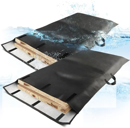 Vista 7 de Bolsa de almacenamiento acolchada para hojas de mesa, 1 paquete, bolsa de hojas de mesa de comedor resistente impermeable con cierre ajustable