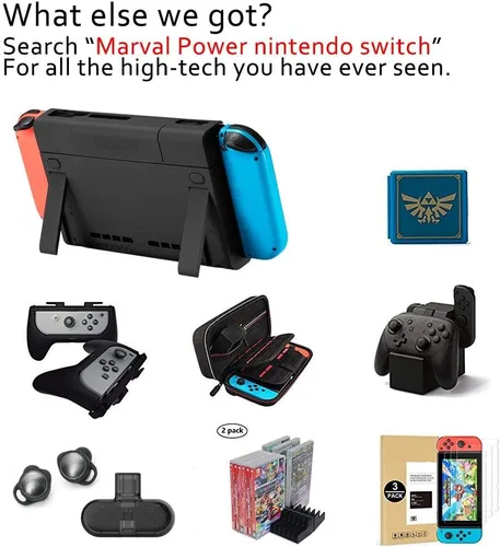Vista 9 de GuliKit para Nintendo Switch Attached Power Bank, Battery Master, 10000mAh 5V3A Flash recargable Tech, estuche de carga de batería de reserva