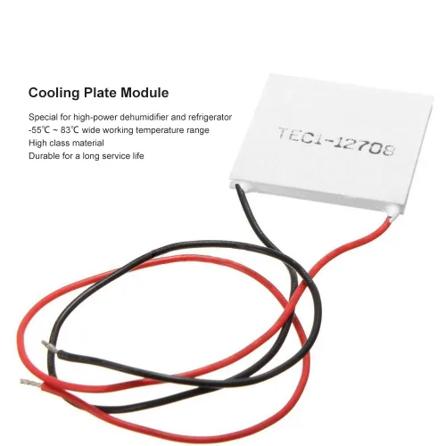 Vista 6 de TEC1-12708 Semiconductor Refrigeración Tabletas Refrigeración Peltier Módulo Placa Disipador de calor 1,6 x 1,6 x 0,1" DC12V