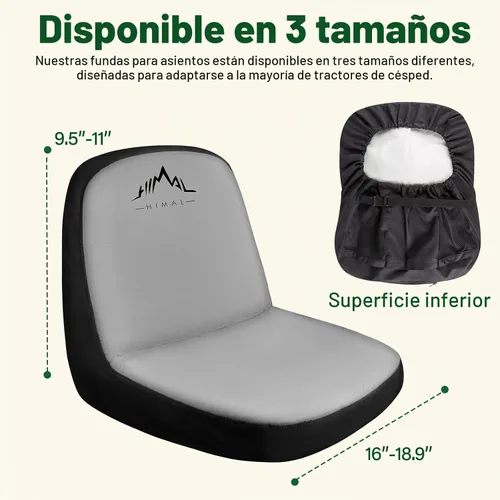 Vista 2 de Himal - Funda de asiento para cortacésped, resistente a la intemperie Gris