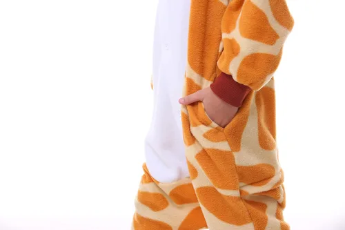 Vista 6 de Pijama de una pieza Canasour mono de mapache talla 4-10 unisex para niño Jirafa naranja