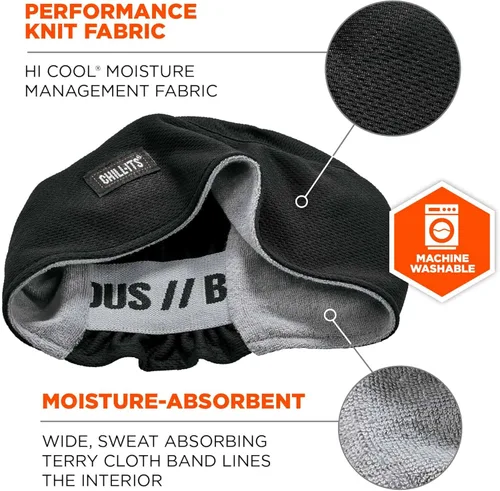 Vista 2 de Ergodyne Gorro para mujer, talla única, Negro