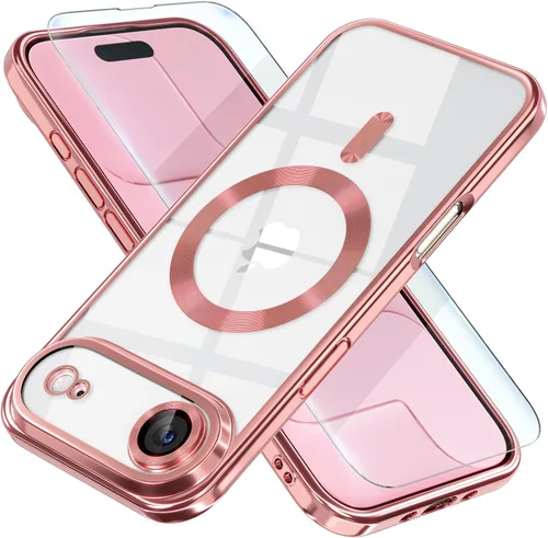 Vista 111 de Misea Funda magnética para iPhone 14 compatible con MagSafe [nunca amarillenta] [protección contra caídas de grado militar] protector completo