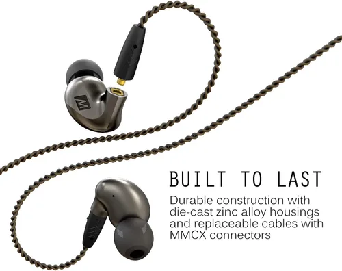 Vista 5 de MEE audio Pinnacle P1 - Auriculares intrauditivos audiófilos de alta fidelidad con cables desmontables, EP-P1-ZN-MEE, Pinnacle P1 (Zinc)