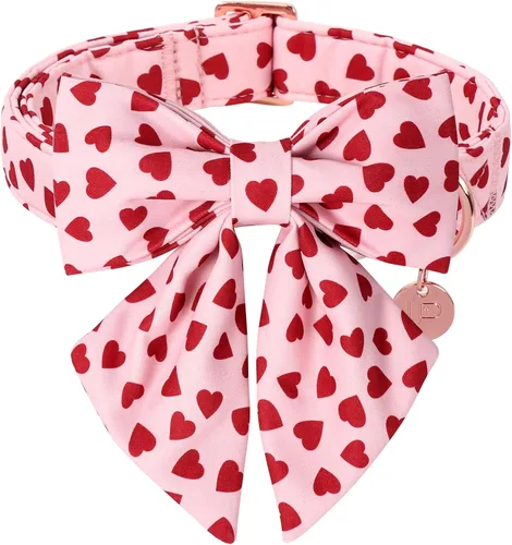 Vista 37 de Collar patriótico para perro con pajarita, collar de perro con lazo del 4 de julio, collar de bandera estadounidense para cachorros, machos