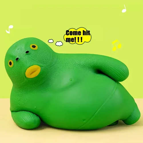 Vista 4 de HIPIHOM Juguete de pez de cabeza verde, figura de juguete para aliviar la ansiedad para adultos, juguete para aliviar la ansiedad, mini artilugio