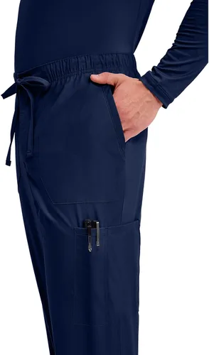 Vista 2 de Cherokee Scrubs for Men Tapered Leg Cargo Scrub Pants with Zip Fly, 5 Pockets Elastic Waist 2-Way Stretch & Easy Care WW190