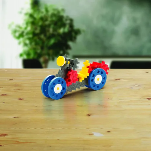 Vista 4 de PLUS PLUS Aprende a construir vehículos, 360 piezas – Mini bloques de hashtag entrelazados, juguete de tallo de rompecabezas 3D para niños Build