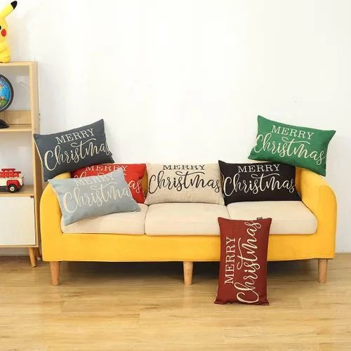 Vista 8 de TRENDIN Funda de almohada lumbar de 12 x 20 pulgadas para decoración de invierno, aspecto de grano de madera, funda de almohada de lino PL699TR