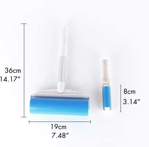 Vista 5 de Resuable Lint Roller pelo perro gato Remover herramienta Pet Shedding cepillo para polvo limpia su Suit/sofá 8 Inches Wide, Large Set, Pet Hair