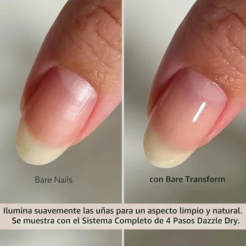Vista 3 de Dazzle Dry Bare Transform Nail Ridge Filler - Acabado natural (0.5 onzas líquidas)