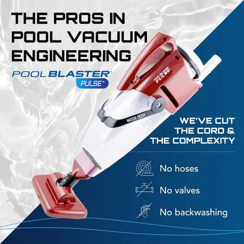 Vista 2 de POOL BLASTER Pulse - Aspiradora inalámbrica para piscina sobre el suelo, aspiradora sin manguera de ingeniería estadounidense con cámara de residuos