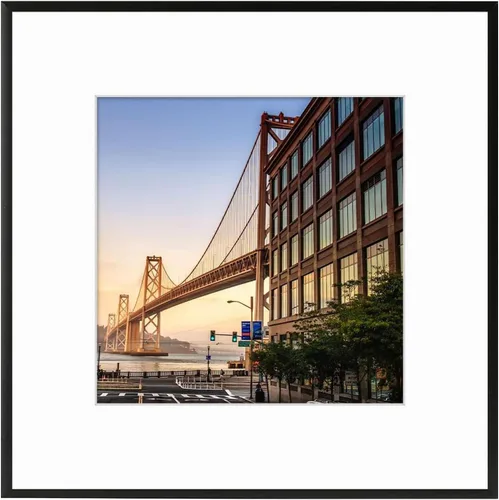 Vista 15 de Frametory, Portarretratos de aluminio negro de 6 x 8 pulgadas, juego de 1, ideal para mostrar fotos de 5 x 7 con paspartú o 6 x 8 sin paspartú