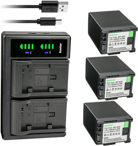 Vista 6 de Kastar BP-828 BP828 LTD2 Cargador de batería USB Reemplazo para Canon XF400 XF405 XA10 XA11 XA15 XA20 XA25 XA30 XA35 XA40 XA45 XA50 XA55 VIXIA HFGGG