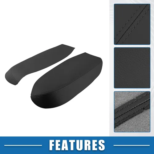 Vista 4 de Panel de la puerta delantera del coche reposabrazos cubierta interior de la puerta trims para Acura RDX 2007-2012 negro 1 par