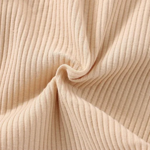 Vista 8 de Ropa de bebé para niña recién nacida, conjunto de trajes de otoño e invierno, mameluco de manga larga con volantes acanalados, juego de 3 piezas