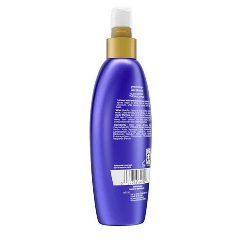 Vista 8 de OGX Protección + Silk Blowout Spray térmico de secado rápido, 6 fl oz (64052)