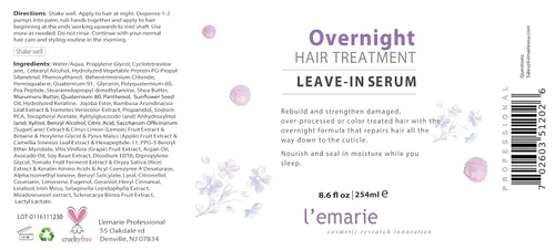 Vista 5 de L'emarie Acondicionador sin enjuague para cabello dañado, sobreprocesado y teñido 8.6 onzas