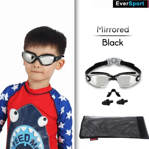 Vista 2 de EverSport Paquete de 2 gafas de natación antivaho para adultos, hombres, mujeres, jóvenes y niños