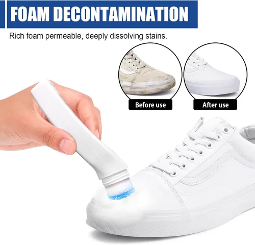 Vista 4 de El kit de limpiador de zapatos incluye limpiador de zapatos y blanqueador de zapatos, limpiador de zapatos blanco fácil de usar con cabezal