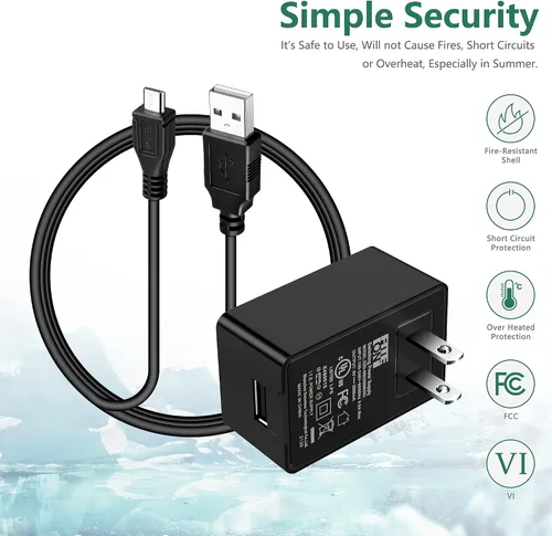 Vista 3 de Cable micro USB y cargador de pared de repuesto para Dremel 7350-5 Lite 7760-N/25 Lite 7760 N/10 4V Li-Ion Kit de herramientas rotativas