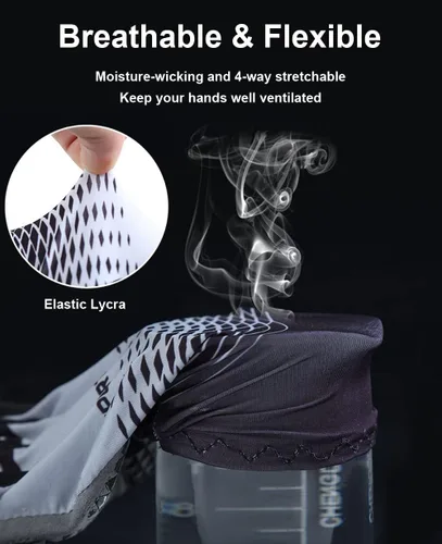 Vista 4 de Guantes de ciclismo, guantes de bicicleta de montaña, guantes de medio dedo, guantes de bicicleta para hombres, accesorios de bicicleta de montaña