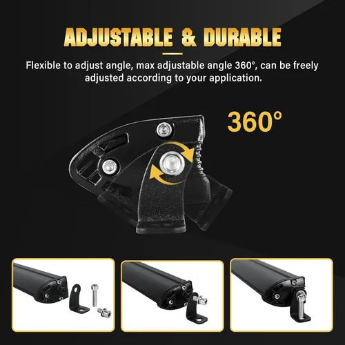 Vista 4 de SKYWORLD Barra de luz LED de 3.7 pulgadas, 3.7 in, 15 W, haz de luces LED de trabajo, barra de luces de trabajo 6000 K, mini fila de una sola fila
