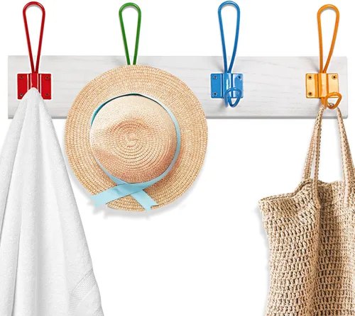 Vista 2 de KYSMOTIC Perchero infantil montado en la pared para niños y niñas para colgar abrigos, bufandas, bolsos, bolsos, mochilas, toallas y más, juego