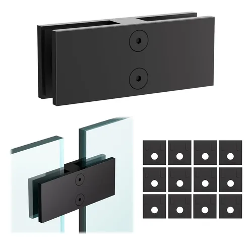 Vista 12 de LukLoy Abrazadera de Barandilla, Soporte de Acero Inoxidable 304 Negro para Barandilla de Balaustrada de Vidrio Valla de Piscina (1, 90 Grados)